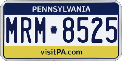 PA license plate MRM8525