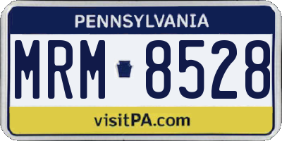 PA license plate MRM8528