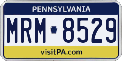 PA license plate MRM8529