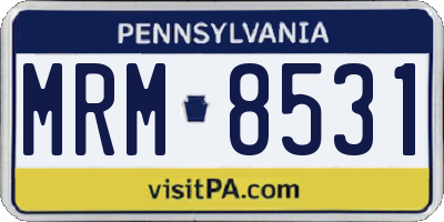 PA license plate MRM8531