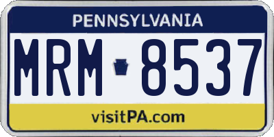 PA license plate MRM8537