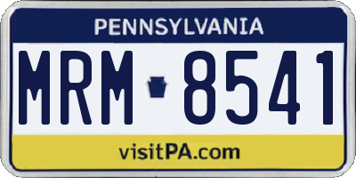 PA license plate MRM8541