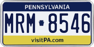 PA license plate MRM8546