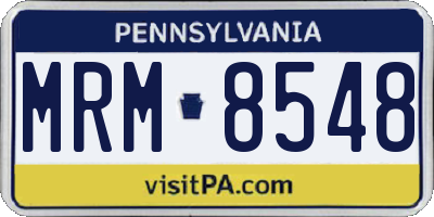 PA license plate MRM8548