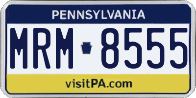 PA license plate MRM8555
