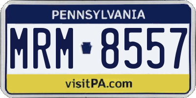 PA license plate MRM8557