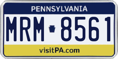 PA license plate MRM8561