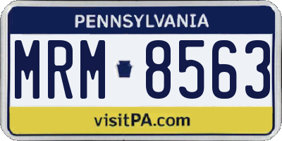 PA license plate MRM8563