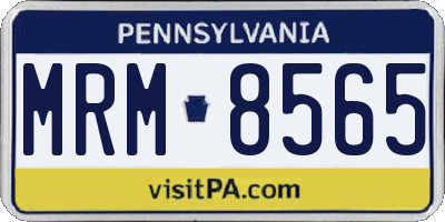 PA license plate MRM8565