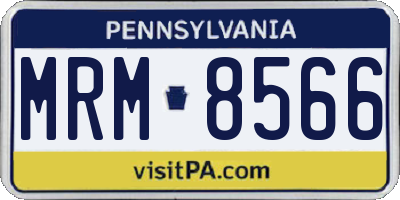 PA license plate MRM8566