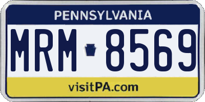 PA license plate MRM8569