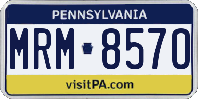 PA license plate MRM8570