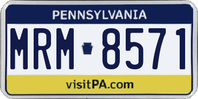 PA license plate MRM8571