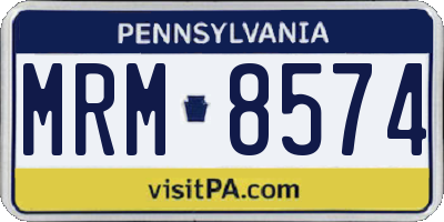 PA license plate MRM8574
