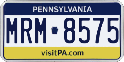 PA license plate MRM8575