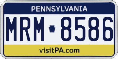 PA license plate MRM8586