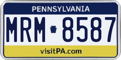PA license plate MRM8587