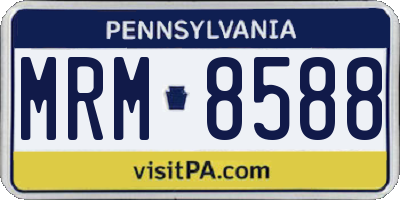PA license plate MRM8588