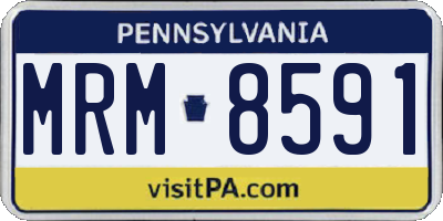 PA license plate MRM8591