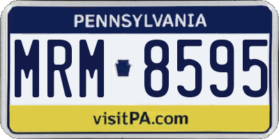PA license plate MRM8595