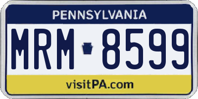 PA license plate MRM8599