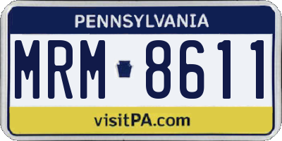 PA license plate MRM8611