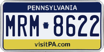 PA license plate MRM8622