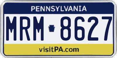 PA license plate MRM8627