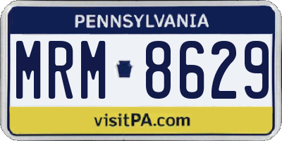 PA license plate MRM8629