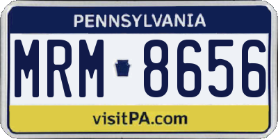 PA license plate MRM8656
