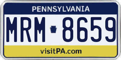 PA license plate MRM8659