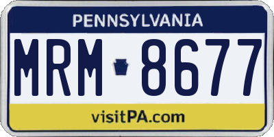 PA license plate MRM8677