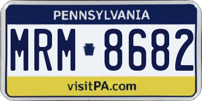 PA license plate MRM8682