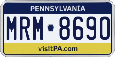 PA license plate MRM8690