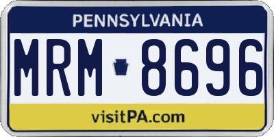 PA license plate MRM8696