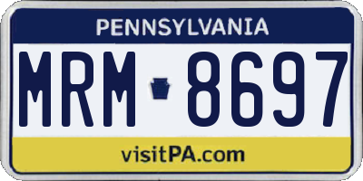 PA license plate MRM8697