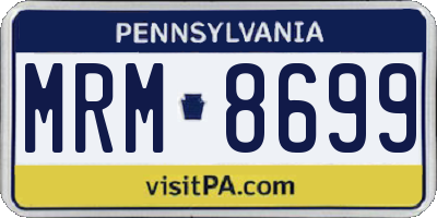 PA license plate MRM8699