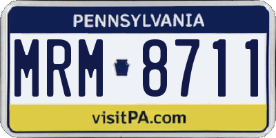 PA license plate MRM8711