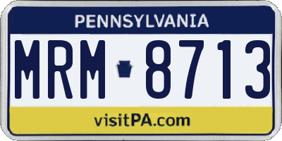 PA license plate MRM8713