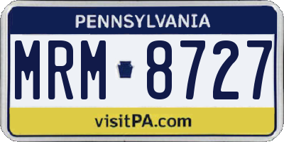 PA license plate MRM8727