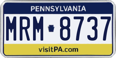 PA license plate MRM8737