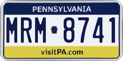 PA license plate MRM8741