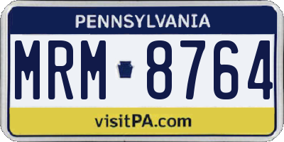 PA license plate MRM8764