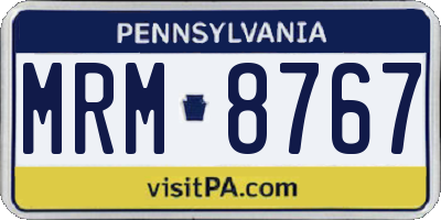 PA license plate MRM8767
