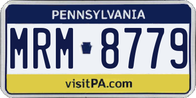 PA license plate MRM8779