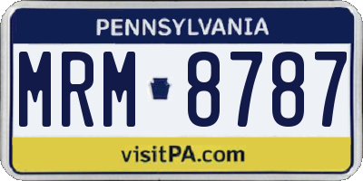 PA license plate MRM8787