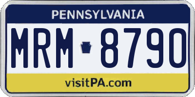 PA license plate MRM8790