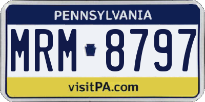 PA license plate MRM8797