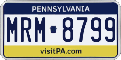 PA license plate MRM8799
