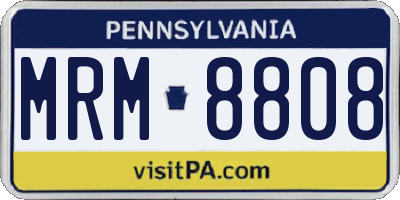PA license plate MRM8808